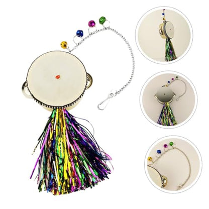 Stainless Steel Chicken with Double Sided Mirror Pendants Fun Hanging Accessory for Hens Roosters Convenient Installation Reduces Boredom Increases Activity Level