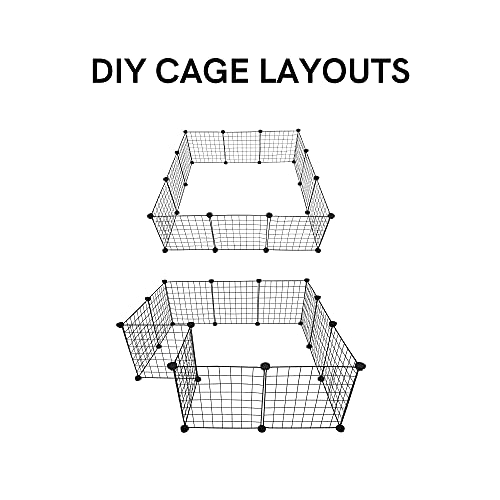 Midlee Guinea Pig Grid Cage Panels- Set of 12 - size: 12" x 12"