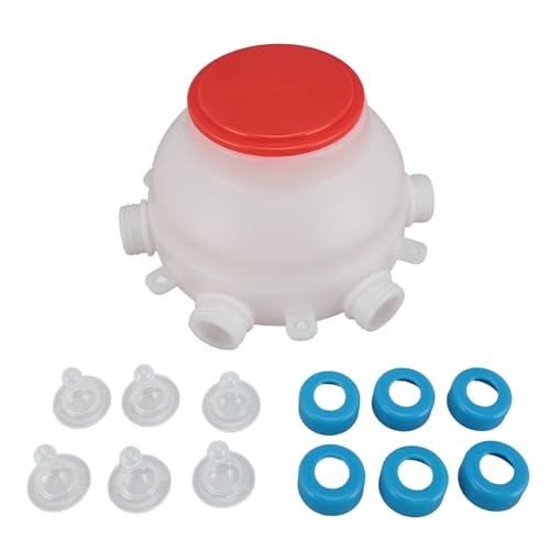 Lamb Milk Feeder Bottle, 6 Pacifier Round PC Plastics Easy to Clean Sheep Feeding Cup, Portable Safe Milk Pot for Piglet Lamb, Lamb Feeding Bottle for Piglets and Lambs