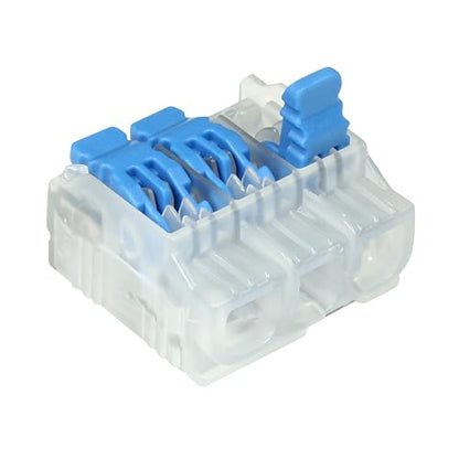 Ideal Electrical in-Sure Lever Wire Connector,12 AWG, 3-Port (30-05L23), Bag of 50—Compact Releasable Connectors for Solid and Stranded Wires - size: Bag of 50, style: 3 Port / 12-24 AWG