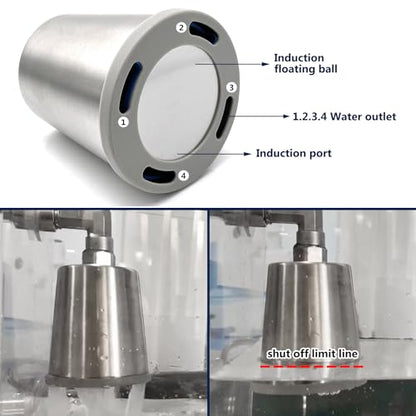 2 PCS 304 Steel Water Float Valve, Water Level Control Water Tank Traditional Float Valve Upgrade (1 inch Side Inlet) - color: 1 inch Side Inlet