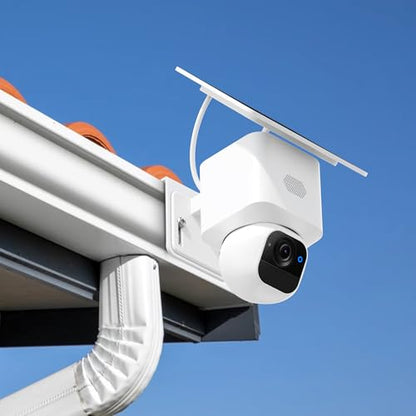 Gutter Mount Bracket Compatible with Solocam S340/E30, No Drill Installation, Stainless Steel Gutter Mount for Security Camera, Security Camera Holder (2 Pack-White) - size: 2 PACK-WHITE