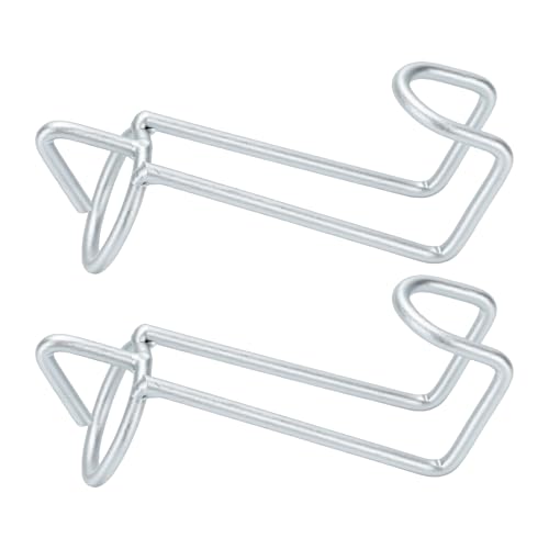Haofy 2 Pack Horse Feed Bucket Hooks, Heavy Duty Metal Tack Hook for Stables Barns Fences, with Weather Proof Coating for Horses Cows Sheep Livestock Accessories