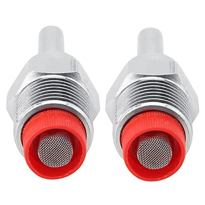 SUNGOOYUE 5 Piece Automatic Waterer Stainless Steel Nipple Drinker 63 X 20 Mm Threaded Long Rod Red Cap Design for Sows Piglets Farm Drinking Use