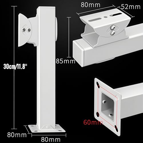 Surveillance Security Camera Mount Bracket, 13.78 inch CCTV Wall Mount Bracket with Hidden Cable Design, Rotatable Duckbill Wall Mount Holder for IP Camera, Indoor Outdoor Universal Camera Stand