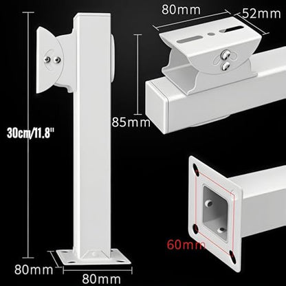 Surveillance Security Camera Mount Bracket, 13.78 inch CCTV Wall Mount Bracket with Hidden Cable Design, Rotatable Duckbill Wall Mount Holder for IP Camera, Indoor Outdoor Universal Camera Stand