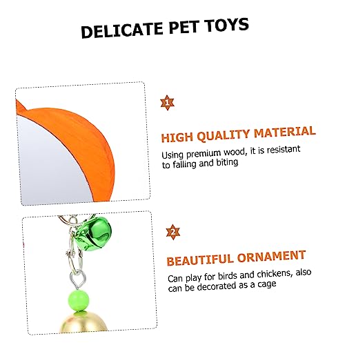 KESYOO 1pc Chicken Hanging Mirror Toy Bells Bird Mirror for Coop Fun Pet Supplies for Hens and Interactive Play for Chickens Great for Pet Birds