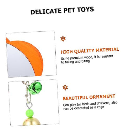 KESYOO 1pc Chicken Hanging Mirror Toy Bells Bird Mirror for Coop Fun Pet Supplies for Hens and Interactive Play for Chickens Great for Pet Birds