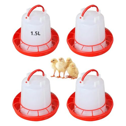 Spill Feed Set Poultry Trough Waterer for Small Scale Livestock Care Treat Feeding Tool Backyard Chicken Supplies Chicken Accessories Poultry Feeding - color: Style4