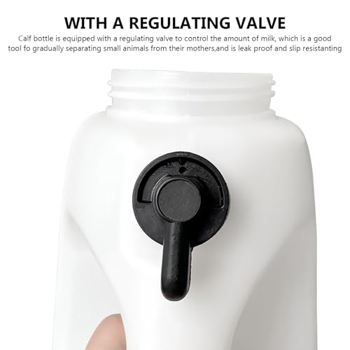 Calf Bottle with Detachable Nipple 2.5L Nursing Bottle with Regulating Valve and Handle Farm Equipment