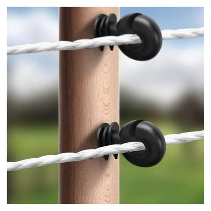 Electric Fencing Ring Insulators Garden Fencing Trellis Premium Electric Fence Insulators for Wire Connections Carbon Steel Insulator(20PCS) - size: 20PCS