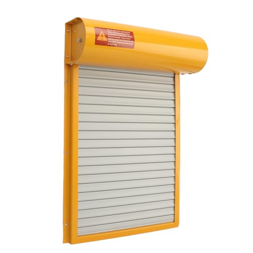 Zerodis Automatic Chicken Coop Door, Solar Powered Opener with Timer Light Sensor HD LED Display, Iron Metal Plastic Frame for Chicken Duck Goose Poultry Safety (Yellow) - color: Yellow