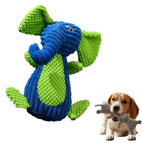 Plush Dog Chew Toys,2026 New Squeaky Dog Toy for Aggressive Chewers, Indestructible Dog Toy for Small Medium Large Dogs to Keep Them Busy Puppy Teething Toy (A-Eleplant) - color: A-Eleplant