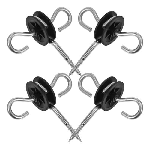 VANZACK 4pcs Electric Fence Gate Handle Insulator with Screw-in Anchor for Posts Quick Installation and Secure Connection for Cattle and Farm Use