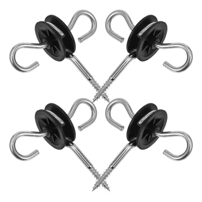 VANZACK 4pcs Electric Fence Gate Handle Insulator with Screw-in Anchor for Posts Quick Installation and Secure Connection for Cattle and Farm Use