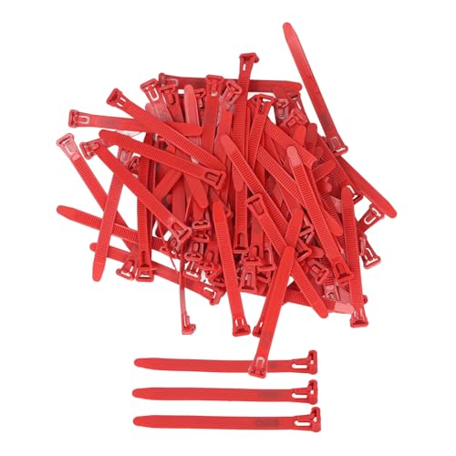 Chicken Leg Rings 1-100 Numbered Chicken Identification Leg Bands Tags Reusable for Ducks Chicks Chicken Pigeons Goose (Red) - color: Red