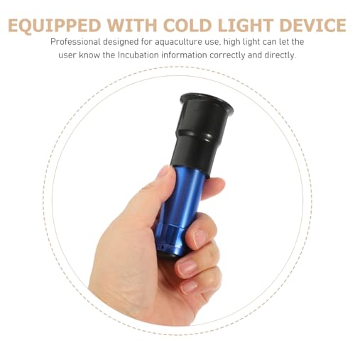 Handheld Egg Candler with Cold Led Light for Chicken Duck Goose Egg Incubation and Hatching Portable Candling Lamp for Farm Testing - color: Blue