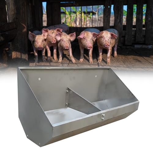Feeding Troughs for Livestock/Piggery/Sheds Pen/Farms, Long 70 90 120 150 180 CM 2M Pig Food and Hay Feeder, Heavy-Duty Poultry Hog Feed Trough, Easy to Clean(0.7m/2.3ft - 2bit)