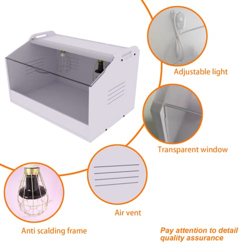 Brooder Box for Chicks ，Chick Brooder Heat up to 35 Chicks with Heat Lamp Set Brooder Box，Suitable for Chicks/Duck/Parrot/Lizard （31" X 16" X 16"） - size: 31" X 16" X 16"