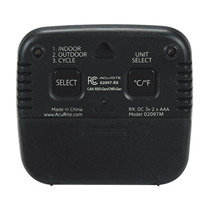 AcuRite Wireless Indoor/Outdoor Thermometer, Black with Humidity - color: Black with Humidity