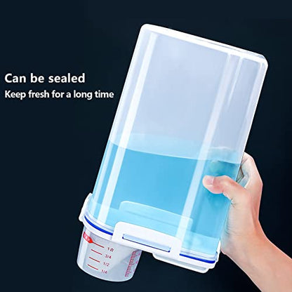 5.5 Lbs Plastic Transparent Tank, Rice Storage Barrel, Household Food Container Grain Storage Box for Oatmeal, Grain, Cereal, Pasta, Flour (6 Packs) - color: 6 Packs