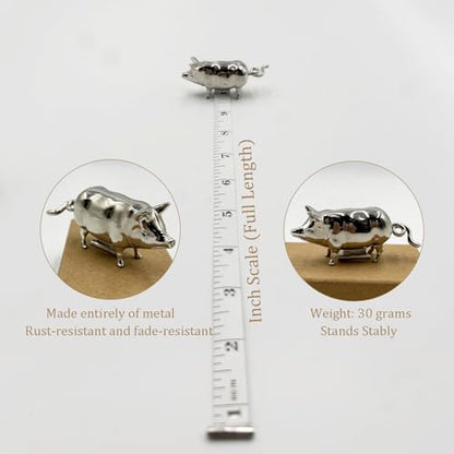 Antique-Inspired Pig Mini Tape Measure, Vintage Metal Pig Retractable Soft Tape Measure for Sewing, Cloth, Fabric & Body Measurements Tape, Cute Animal Tapes Measure for Crafts Quilting Sewing Lovers