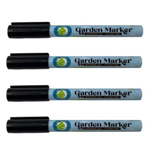 Permanent Black Markers - 4 Pack Garden Marker Pens (No Plant Tags) - 133 Supply - size: 4 Pack Garden Marker Pens (No Plant Tags)