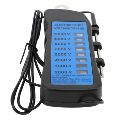Electric Fence Voltage Tester Fault Finder 12 KV Portable Farm Fence Tester with 8 Indicator Lights