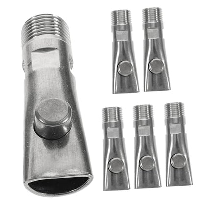 BESPORTBLE 5pcs Stainless Steel Automatic Pig Waterer with Nipple Drinkers for Piglets Livestock Leak Water Feeder Saving Water and Labor for Farm Animals