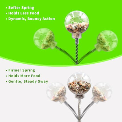 Chicken Treat Dispenser, Chicken Enrichment Toys with Spring and Ground Stake, Feeder for Coop, Coop Accessories for Hens, Geese, Ducks, Turkeys, Other Poultry - color: Soft Spring