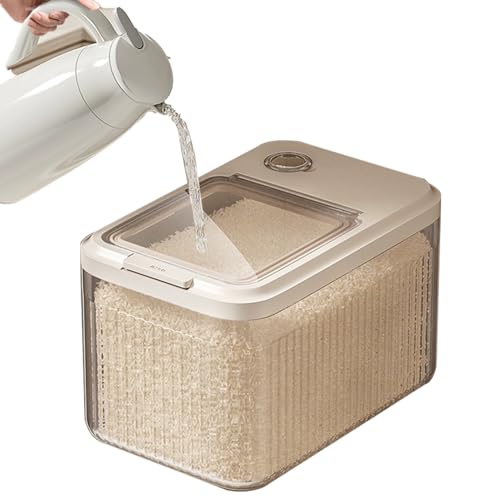 Pet Feed Canister - 20 Inch Lockable Storage Drum For Odor Containment, Defense With Silicone Gasket Stackable Design, Cereal Treat Vault For Rabbit Poultry Ration Handling Operations - color: Transparent M