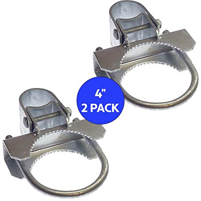 Chain Link Fence Bull Dog Commercial Duty Gate Hinge-for 4" Outside Diameter Gate Post/Pipe & 1-5/8 Thru 1-7/8" Gate Frames-Galvanized Chain Link Post Gate Hinge-Hinge Nuts/Bolts Included (2 Pak) - size: 4" Post - 2 Pack