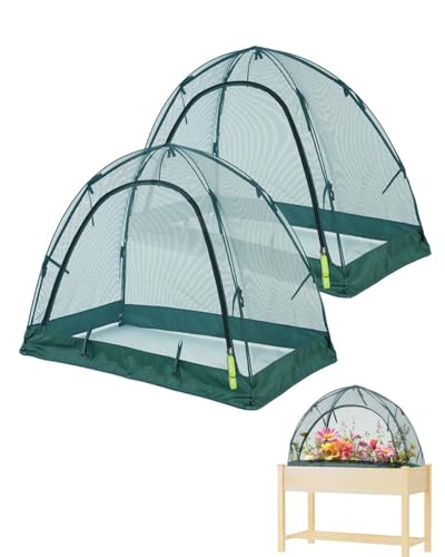 Pop up Gardening Net Cover,44x21.6x31.5 inches Pack of 2,Pest Guard Cover for Vegetables Fruits Durable Plant Gardening Net, Pop-Up Chicken Pen for Small Animals Outdoor Run and Pet Enclosure - size: 44x21.6x31.5 inches