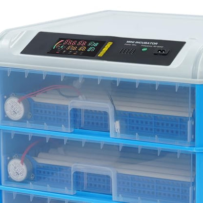 200-240 Eggs Incubators, 110V 80W Poultry Hatcher Machine, 5 Automatic Incubation Modes Incubator with Automatic Turning Temperature & Humidity Control and LED Screen for Chickens Ducks Birds
