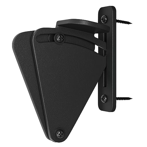 WINSOON Barn Door Lock Hardware Black Steel Sliding Privacy Latch for Closet Shed Pocket Doors Wood Gates - Black - color: Black