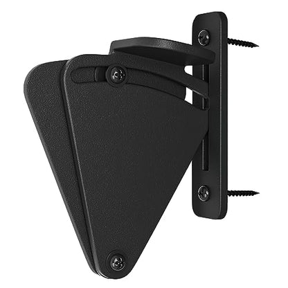 WINSOON Barn Door Lock Hardware Black Steel Sliding Privacy Latch for Closet Shed Pocket Doors Wood Gates - Black - color: Black