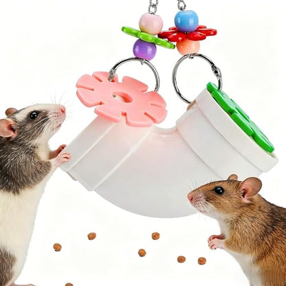 Interaction Foraging Toy for Parrots and Small Pet Stimulates Natural Behavior with Easy Hanging Design Enrichment Bird Exercise