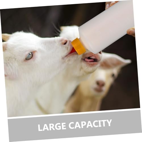 LIOOBO 2sets Lamb and Calf Nursing Bottles Versatile Small Animal Milk Feeders for Farm Use Easy to Clean and Transport Includes Replaceable Nipples Each