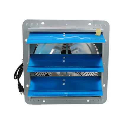 12'' Shutter Exhaust Fan Wall Mounted W/ 1.65 Power Line 1800CFM for Attic,Shed