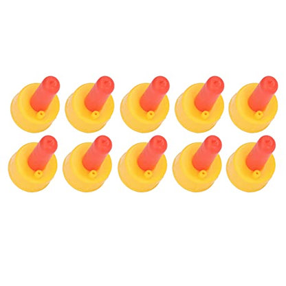10 Pcs Nipples, Soft Rubber Leakproof Small Animal Milk Drink Nipples with Flutter Valves, Screw on Bottle, Silicone Little Cow Calf Milk Drinking Nipples for Goats, Lamb, Puppy, Foal