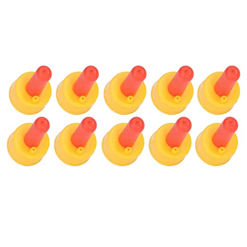 10 Pcs Nipples, Soft Rubber Leakproof Small Animal Milk Drink Nipples with Flutter Valves, Screw on Bottle, Silicone Little Cow Calf Milk Drinking Nipples for Goats, Lamb, Puppy, Foal