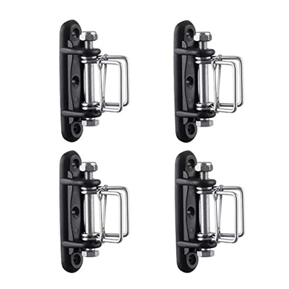 QMARK 4 Pack Electric Fence Corner Insulator, End Insulator with Buckles for Polytape, Wood Post Tape Connectors with 2 Buckles