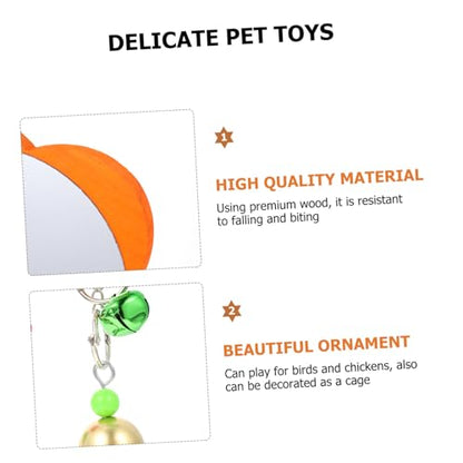 Acrylic Chicken Mirror with Hanging Ring for Pet Birds and Hens Sturdy Chew-Resistant Bird Accessory for Coop Entertainment and Stress Relief