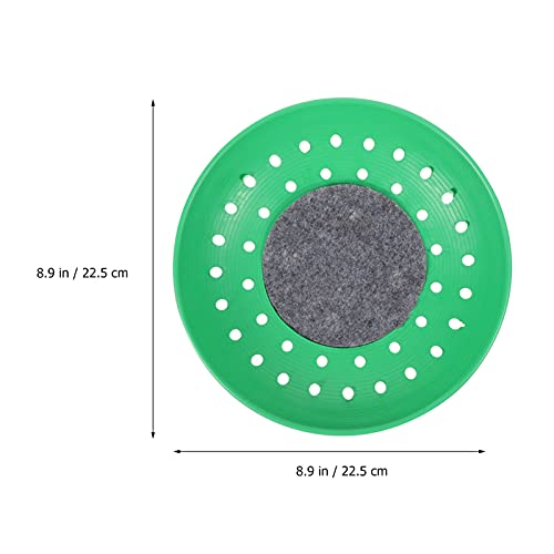 SHINEOFI Pigeon Nest Equipment 4-Pack Plastic Breeding Bowls with Non-Slip Mats for Pigeon Coop Bird Breeding House Suitable for Small Birds and Quails 8.86X8.86X1.97 Inches