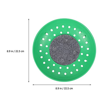 SHINEOFI Pigeon Nest Equipment 4-Pack Plastic Breeding Bowls with Non-Slip Mats for Pigeon Coop Bird Breeding House Suitable for Small Birds and Quails 8.86X8.86X1.97 Inches
