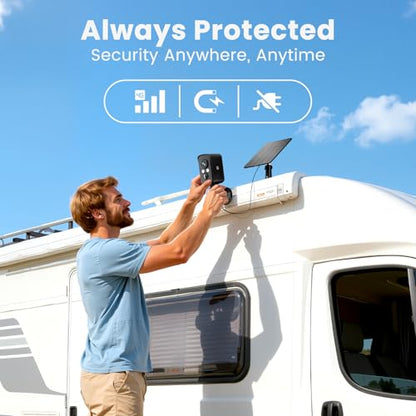 Cellular Security Camera Wireless Outdoor, No WiFi Need, Battery & Solar Powered, Magnetic, Free Human Detection, Free 7-Day Cloud/SD, Night Vison, Siren, 2-Way, IP65 Talk, 2K - color: Black-4G LTE Cellular, size: ZY-G6N