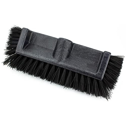 SPARTA Multi-Level Tile Scrub Brush 12" Wide Brush Head, Heavy-Duty Tile Cleaning Brush with End Bristles for Commercial Tiles, Tubs and Floor, Plastic, 12 Inches, Black - color: Black