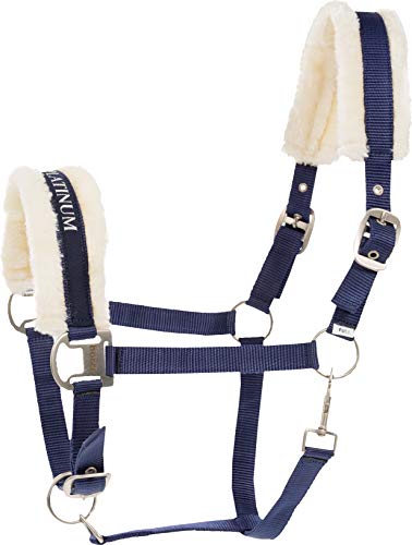 HORZE Howard Soft Fleece Break Away Horse Halter, Premium Padded, Pony, Cob | Polyester Halter for Horses, Adjustable Fit Halter for Pony, Cob, Horse, Warmblood, Durable Comfort Focused Equine Handling - color: Peacoat Dark Blue, size: Shetland