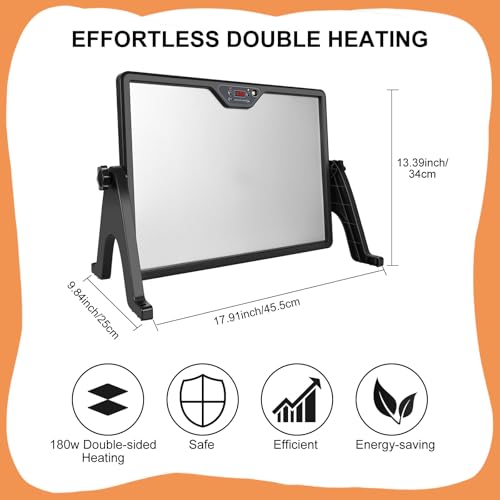 Chicken Coop Radiant Heat Panel, 180W Heater with Built-in Thermostat | Remote Control • Energy Saving • Safe for Chicks & Small Animals