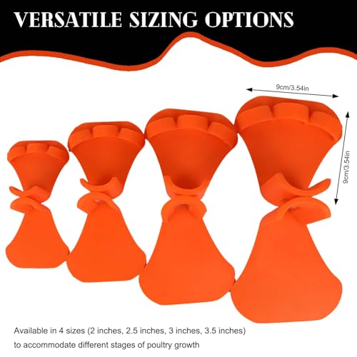 Chicken Leg Splint for Poultry - 4 Sizes, Ideal for Fixing Fractures, Curled Toes, Osteoarthritis & Plantar Warts in Chickens, Ducks, and Geese (Orange-for Chicken Leg)